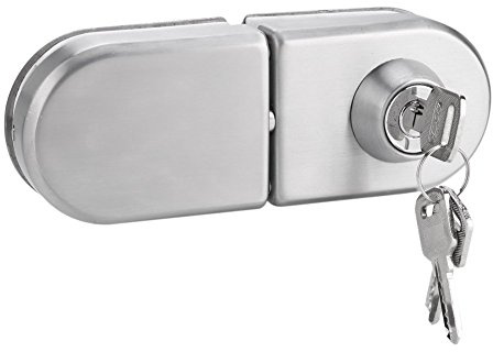 Serratura della porta dell'armadietto di vetro per 10-12mm Serratura di sicurezza antifurto in vetro a doppia oscillazione Serratura a battente scorrevole senza telaio incernierata