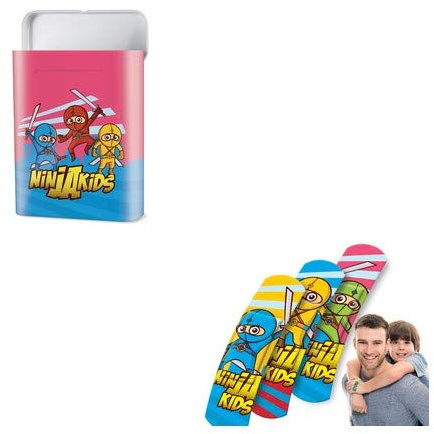 Caja de 40 apósitos infantilNinjas - 60 x 17 mm