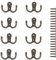 JINXM 8 Pièces Crochet a Vis Double Métal Crochets et Patères Rangement pour la Maison étagères Tiroirs Casiers Bain(Bronze)