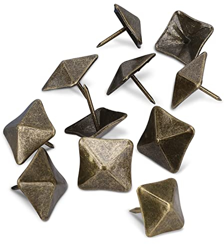 50pcs Clous Tapissier, Clous de Rembourrage Vintage, Clous de Tapissier,clou,Clous Décoratifs en Bronze Clous d'ameublement Vintage pour Ameublement Meubles Canapés Fauteuils Lits Chaises, 19x19x20mm