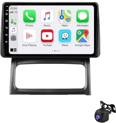 MLXABH - Estéreo para automóvil Android 13 de doble DIN con Bluetooth, unidad principal de pantalla táctil de 9 pulgadas, radio de navegación para R-enault Clio 2 BB CB 2001-2012, compatible con cámar