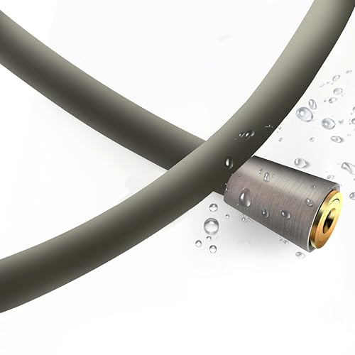 HOMEWELL Duschslang i silikon, ultramjuk och hudvänlig för dusch, handhållen duschslang designad med 360° roterande anti-vridmutter, lätt att rengöra och fri från smutsackumulering, borstad nickel