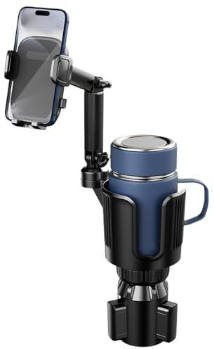 Generisk telefonhållare fäste – ABS Cup Stand Expander, bil navigation Cradle | 360 graders justerbara biltillbehör för limousiner SUV Truck Van Fahrt Pendler – resekontor campingtur
