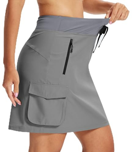 MoFiz Faldas Mujer Verano Falda Golf Deportivas Pantalon Falda Women Trekking Falda de Tenis con Bolsillos Cargo