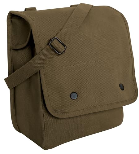 Rothco Canvas Map Case Shoulder Bag – Rugged Crossbody EDC Utility Storage