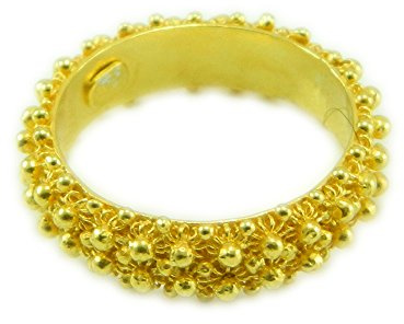 Anello in argento dorato 925 fede filigrana tipo sarda lavorazione nido ape 2 file (11)
