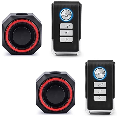 NineLeaf Fahrradalarm mit Fernbedienung, drahtlose Vibration Anti-Diebstahl Fahrrad Alarm Einbrecher Radfahren Sicherheit Alarm für Motorrad Auto Roller, 113db Super laut und IP55 wasserdicht