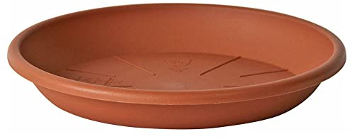 Euro3plast 1488.01 Medea Untersetzer 64 cm Ø rund Kunststoff in der Farbe Terrakotta Innen- und Außenbereich geeignet