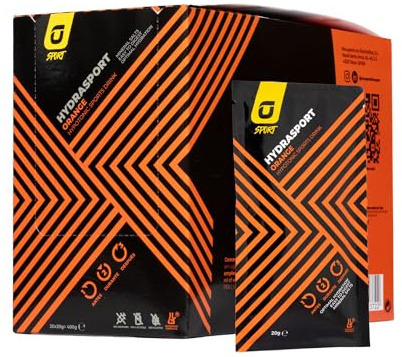 Bebida Hipotónica en Polvo con Electrolitos + Vitamina B1 + Sales Minerales para Deportistas - Hidratación Muscular - Sabor Naranja Sin Gluten Ni Lactosa - Pack 20 Sobre Apto Veganos | RECUPERATION