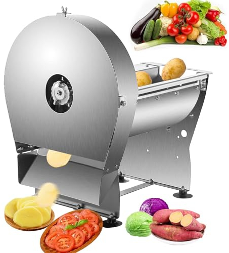 VITIWEDTY Affettatrice Elettrica Regolabile - Affettatrice Commerciale in Acciaio Inox, Macchina per Ristoranti Commerciali per Ristorazione Professionale