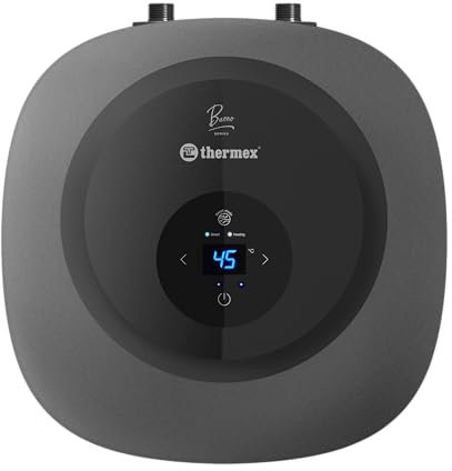 Thermex Buono Warmwasserspeicher 15 L Untertisch – digitales Display, 1500 W, Temperaturregelung, modernes Design, energiesparend, CE-zertifiziert, Schwarz, inkl. Sicherheitsventil