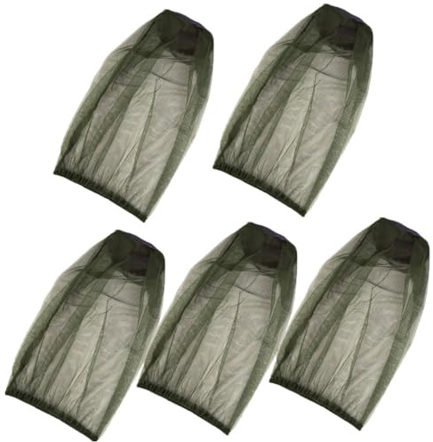 HOLIDYOYO 5pezzi Cappello Rete Cappello da Pesca Riutilizzabile da Apicoltore Traspirante Accessori da Pesca Leggero Rete Resistente all Usura
