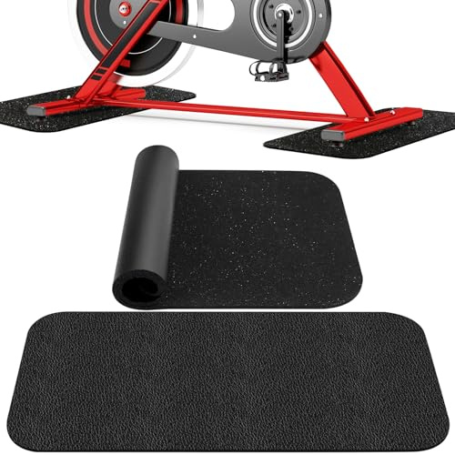 Erzekrim Alfombrilla protectora para el suelo para equipos de deporte y fitness 28 x 70 cm 2 piezas Alfombrilla protectora para el suelo con amortiguación de impactos para fitness 6 mm de grosor