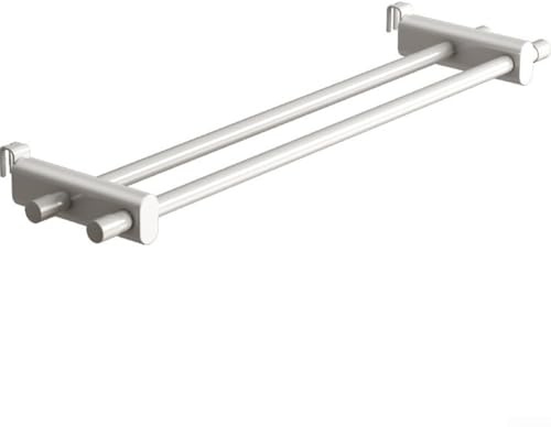 Moliuoly Portasciugamani radiatore 50 cm gancio in acciaio al carbonio ABS senza foratura, salvaspazio per radiatore da 0,3 a 2 m, colore bianco