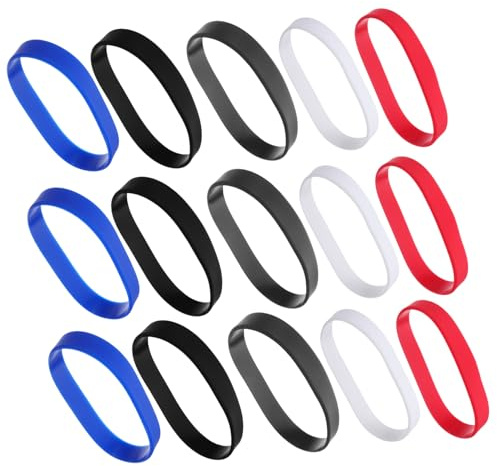 SHINEOFI 50 St Silikonarmband i Töjbara och Vattentäta för Pojke Flicka Tonåringar och Vuxna Tomma Armband för Anpassning vid Fester Sport och Evenemang