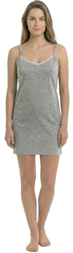 Kisses&Love Camicia da Notte Estiva da Donna, 100% Cotone, con Spalline Sottili KL45300