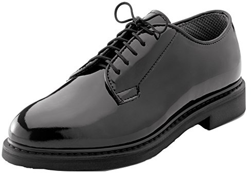 Rothco Uniform Hi-Gloss Oxford Dress Shoe (Black, US Footwear Size System, Adult, Men, Numeric, Medium, 5.5)