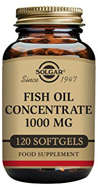 Solgar Fish Oil Concentrate 1000 mg Softgels - Pack of 120 - Supports Normal Functioning of Heart, Brain Function and Vision - Daily Wellbeing - Gluten Free