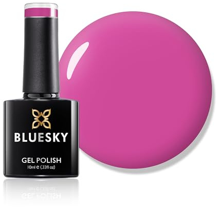 Bluesky Gel Nail Polish, Hot Pop Pink 80519, Bright, Long Lasting, Chip Resistant, 10 ml (Requires Drying Under UV LED Lamp)