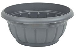 Ciotola fioriera vaso per piante Verona, diametro 17 cm, colore: antracite
