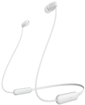 Sony WI-C200W kabelloser In-Ohr Kopfhörer (15 Stunden Akkulaufzeit, Voice Assistent, magnetische Ohrstöpsel, integrierte Headset-Funktion, Headset mit Mikrofon) Weiß