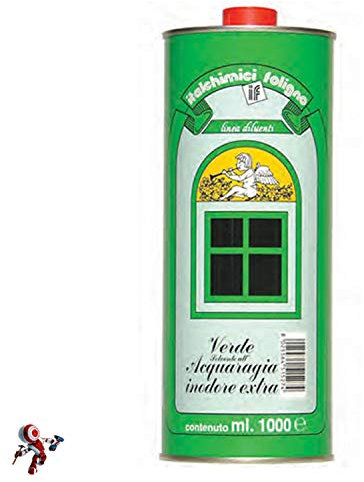 MASTERBRICO Acquaragia inodore 5 litri - Solvente per Vernice, Smalti Oleosintetici e Pitture ad Olio, Acquaragia per Pulire Pennelli con Odore Tenue per Uso Interno, Essicazione Lenta (5 LITRI)