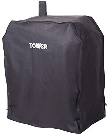 Tower Grill Cover for Solo BBQ and Most Pedestal Barbecues, Waterproof and Windproof, Black