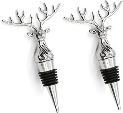 2 Pcs Stag Head Bottle Stoppers Bottle Sealing Protection Stoppers Beer Saver Sealers for Wine, Beer, Champagne, Sparkling Wine