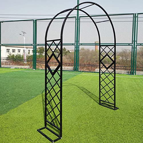 Altezza 2.30m Arco Metallo Garden Arco Per Rampicanti Traliccio Arco Per Rose Per Feste Di Matrimonio Patio Pianta Rampicante Decor(Nero,220x230cm/86x90in)