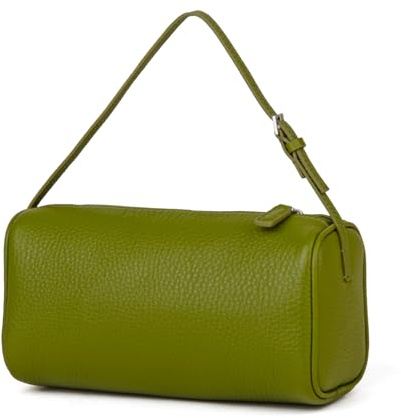 DONNAIN Borsa a Mano di Alta Qualità in Pelle per Donna, Borsa a Tracolla, Borsa a Mano in Pelle per donna, Borsa a Tracolla Regolabile in pelle, Borsa in Pelle autentica per donna, Hobo bag (Verde)
