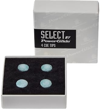 PowerGlide Snooker, Pool or Billiard Replacement Leather Cue Tips' | Standard or Premium | 9mm, 10mm or 11mm | 4 Tips