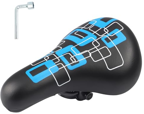 WEEROCK Kids Bike Seat, Child Bike Seats for 14 16 18 20 24 Kids' Bicycle, Children Bike Replacement Saddle for Boys Girls Bicycles, Black Blue