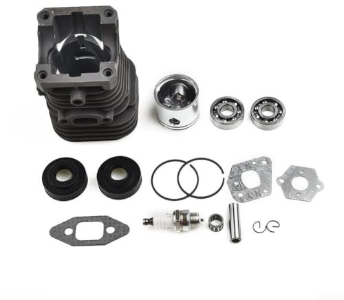 ZiStarlilife För McCulloch motorsågscylinder kolvsats för MAC CAT 335 338 438 440 444, med vevaxellager oljetätning, gnistnålslager, 41,1 mm diameter reservdelar