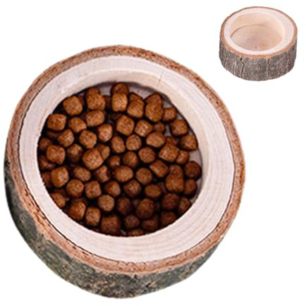 Tortoise Water Bowl, Reptile Water Bowl, Wood Grain Cup Feeding Basin for Home Aquariums Indoor Terrariums Pet Store Displays Backyard Ponds Turtle Gecko
