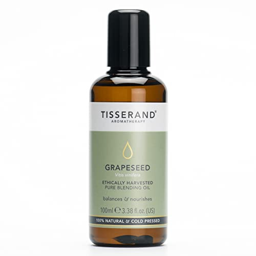 Tisserand Ethically Harvested Grapeseed Oil - 100ml | Nourishing Base Oil, For Skin, Hair & Massage, Uncompromising Quality, Certified Vegan