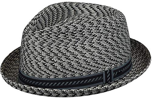 Bailey of Hollywood Men's Mannes Braided Trilby Hat, Charcoal/Multi (X-Large)