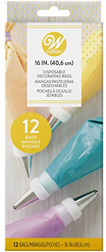 Wilton Disposable Piping Decorating Icing Bags, 40.6cm (16in), pack of 12