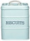 KitchenCraft Living Nostalgia Airtight Metal Biscuit Tin, Biscuit Barrel/Storage Container, 14.5 x 19 cm - Vintage Blue