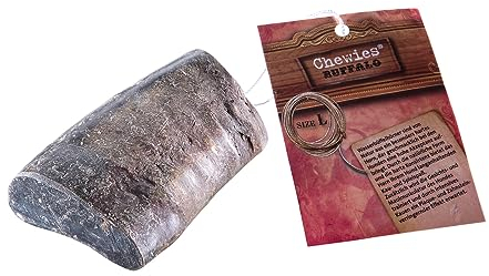 Chewies Büffelhorn für Hunde - gefülltes Kauhorn vom Wasserbüffel - natürliches Kauspielzeug - Zahnpflege und Spielspaß in 1 - Größe L: Für Hunde bis 25 kg Körpergewicht