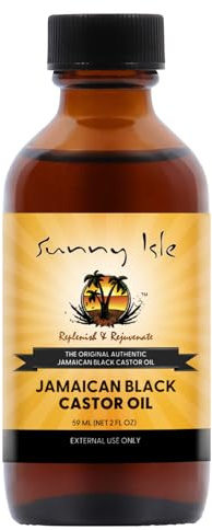 Sunny Isle Jamaican Black Castor Oil 2oz | 100% Natural Treatment for Hair, Scalp and Skin
