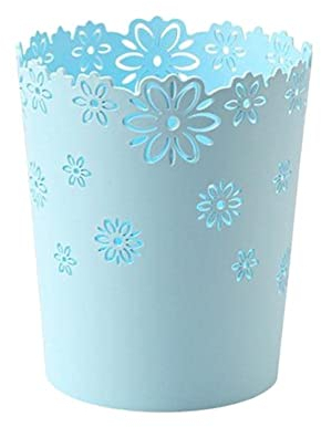 YVSoo Corbeille à Papier Poubelle Decorative Corbeille Vintage pour Cuisine, Salle de Bain, Salon, Chambre, Bureau, Café - Bleu