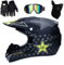 UIGJIOG Motocross Helm,Motorrad Crosshelm Für Mountainbike ATV BMX Downhill Offroad,Für Motorrad Crossbike Off Enduro Jugend Motocross Helm Kinder Motorrad Fahrrad Helm,Schwarz,S(52~53cm)