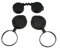 DONGKER 3Pcs Binocular Lens Covers, 42mm Rubber Objective Lens Caps with Outer Diameter 51-60mm for Binoculars