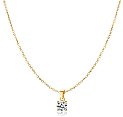 Colgante de mujer original con una preciosa y brillante circonita en forma circular. Cadena de plata para mujer, niña ideal para regalo del día de la madre, cumpleaños, aniversario. Joyeria mujeres