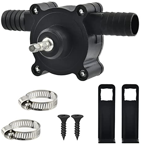 FOCCTS Electric Drill Pump - Self Priming Water Transfer Pump for Home Garden & Transferring Water or Oil
