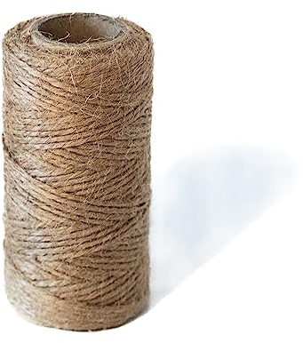 Chinchilla® Jutegarn | ca. 2,0 mm Ø | naturfarben | 50-m-Spulen | Jute-Schnur, Bindegarn, Bindeschnur, Dekokordel, Jutekordel | perfekt für Bastelarbeiten, Verpackungen und mehr!