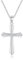 GAVU 925 Sterling Silber kleine Diamant-Kreuz-Halskette für Damen, Cubic Zirconia Kreuz Halskette