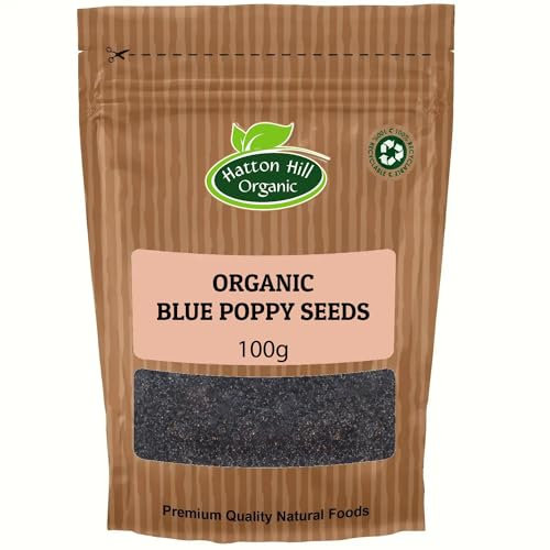 Organic Blue Poppy Seeds 100g by Hatton Hill Organic | Nutty & Versatile Baking Ingredient