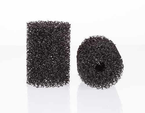 UNEAK 2-Pack Medium Premium Pre Filter Sponge Aquarium Intake High-Porosity Foam Roll Fish Tank Shrimp Beta Baby Fish Replacement Foam Cover Filtration Freshwater Saltwater 5-20 Gallons Easy to Clean