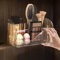 HARLIANGXY Make up Kosmetik Organizer, Spiegelschrank Organizer Innen, Schminke Aufbewahrungsbox mit Abnehmbarer Schallwand, Beauty Organizer für Schminktisch Badezimmerschrank